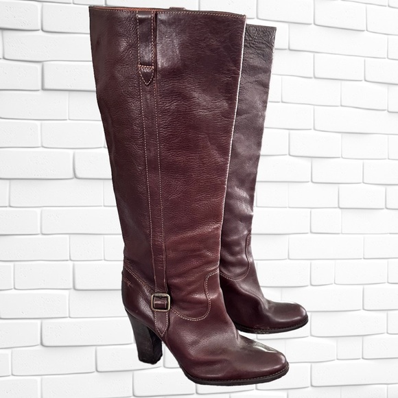 J. Crew Made in Italy Fine Leather Heeled Knee High Boots | 86193 - Picture 2 of 10